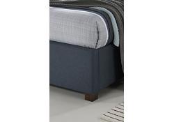 4ft6 Double Oakland Dark Grey Fabric Upholstered Bed Frame 3
